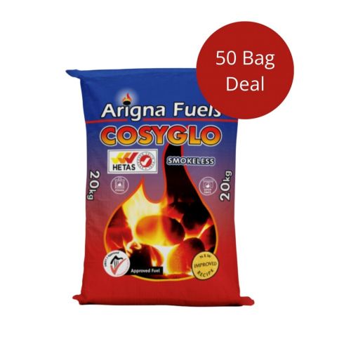 Cosyglo Smokeless Fuel 20kg - 50 Bag Deal