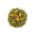 hay with dried flowers