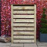 Greetham Light Green Log Store - 6ft Tall x 4ft Wide